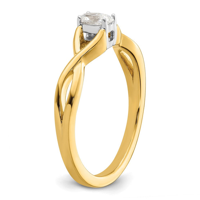 High-Quality 14K Two-Tone Oval Diamond Engagement Ring | Stylish Promise Ring-6