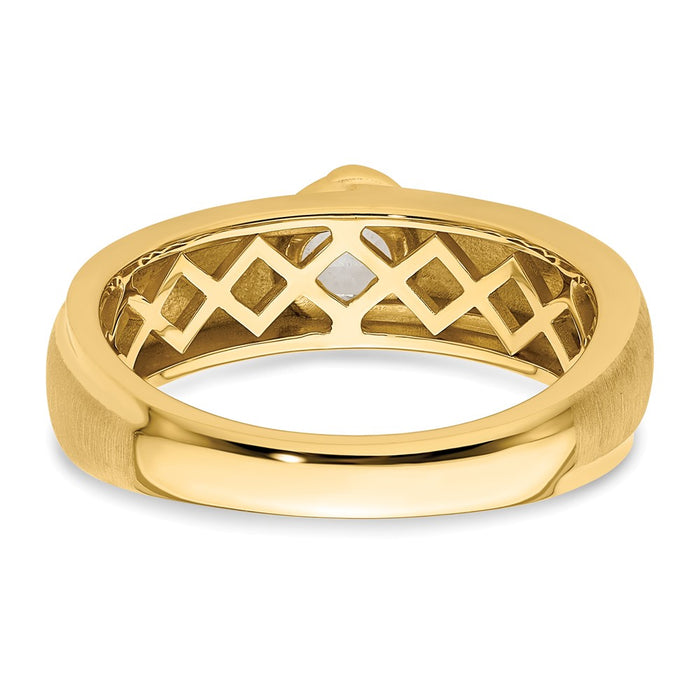 Buy Stylish 14K Gold Men's Wedding Band - 7mm, Polished & Satin Finish-5