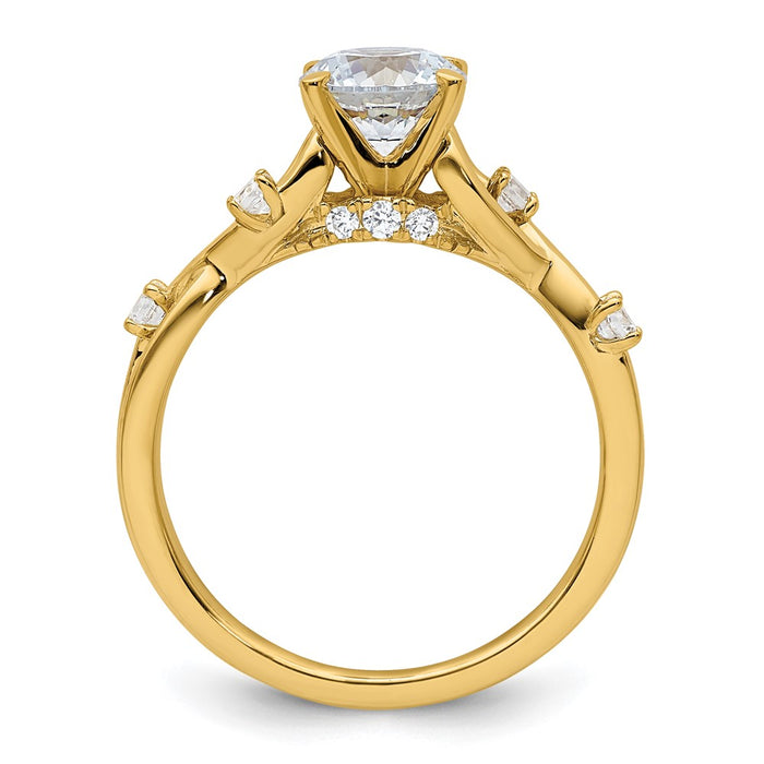 High-Quality 14K Gold Diamond Criss-Cross Engagement Ring - Stylish Design!-2