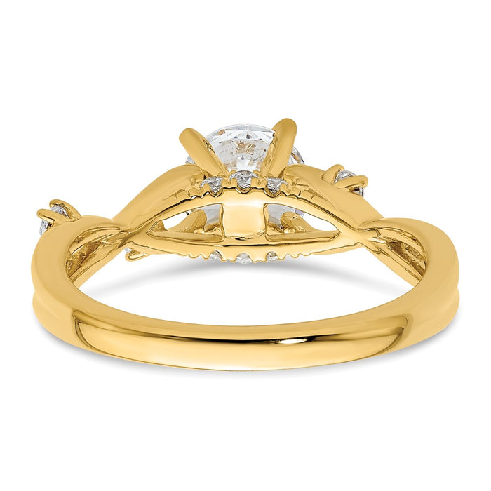 High-Quality 14K Gold Diamond Criss-Cross Engagement Ring - Stylish Design!-5