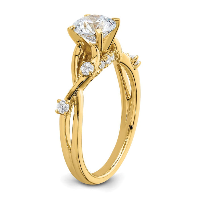 High-Quality 14K Gold Diamond Criss-Cross Engagement Ring - Stylish Design!-6