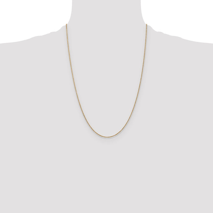 High-Quality 14K Gold .70mm Ropa Chain Necklace - Stylish & Affordable Luxury-4