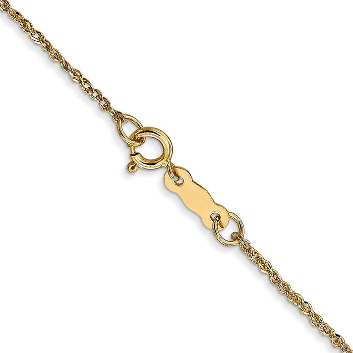 Shop 14K Gold 20-Inch Ropa Chain - Stylish 1.1mm with Spring Ring Clasp-3