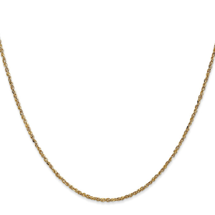 Buy Stylish 14K Gold Ropa Chain 18-Inch, 1.7mm, with Lobster Clasp - Luxury!-2
