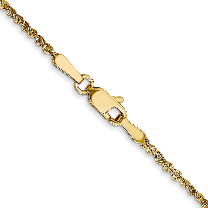 Buy Stylish 14K Gold Ropa Chain 18-Inch, 1.7mm, with Lobster Clasp - Luxury!-3