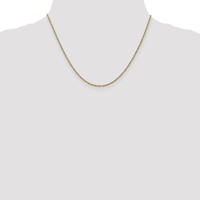 Buy Stylish 14K Gold Ropa Chain 18-Inch, 1.7mm, with Lobster Clasp - Luxury!-4