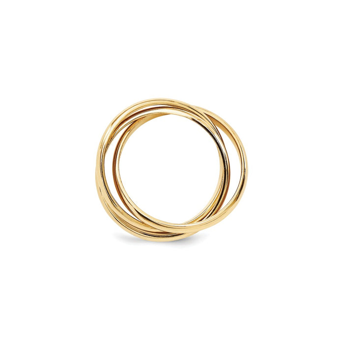 Buy 14K Gold Polished Rolling Ring, Size 4.5 - Stylish & Affordable Design-3