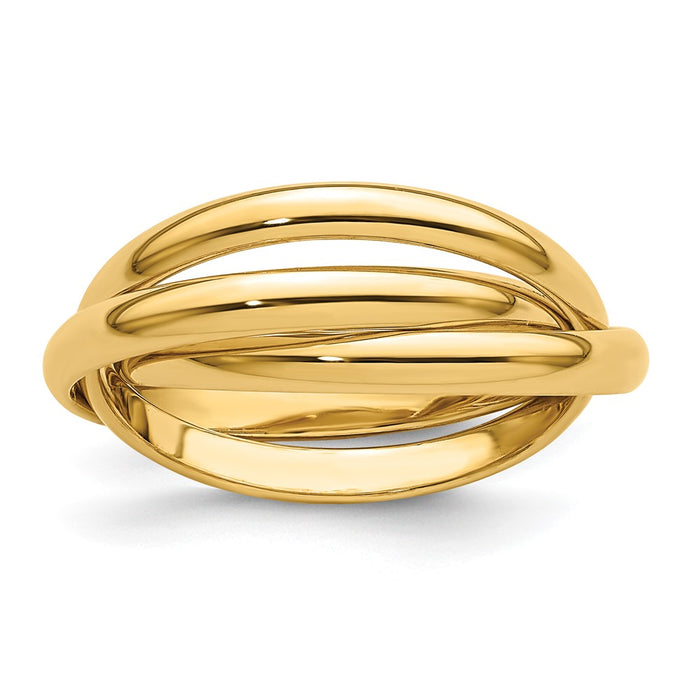 Buy 14K Gold Polished Rolling Ring, Size 4.5 - Stylish & Affordable Design-1