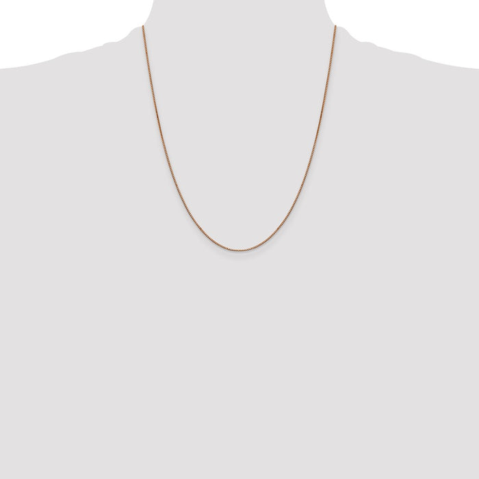 Shop Exclusive 22-Inch 14K Rose Gold Box Link Chain - Stylish 0.9mm Design-4