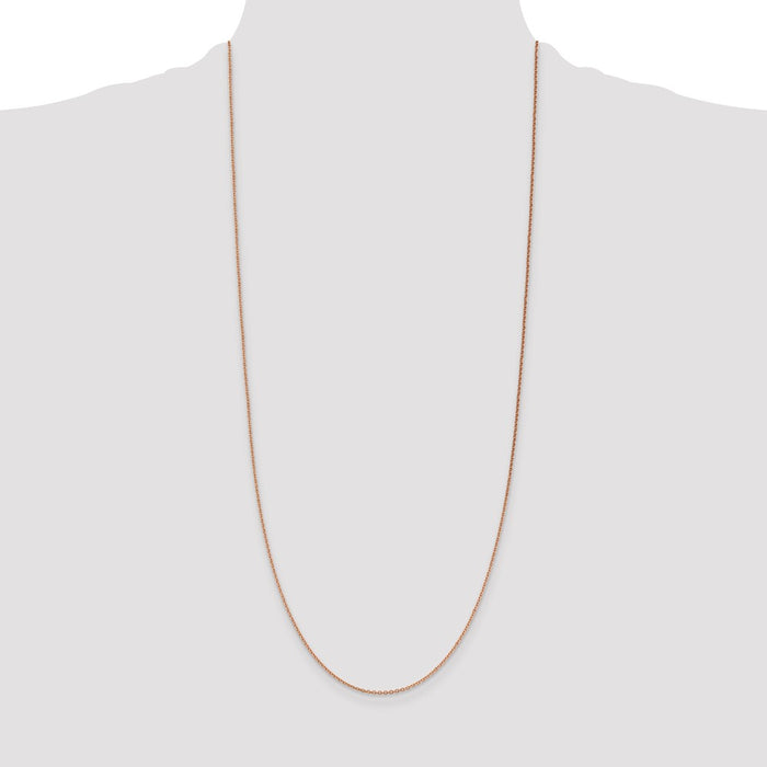 Buy Exclusive 14K Rose Gold 30-Inch Diamond-Cut Chain - 1.4mm Thickness, Stylish-4