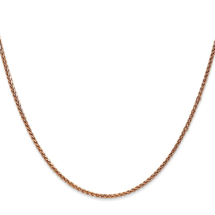 Buy Stylish 24-Inch 14K Rose Gold Diamond-Cut Spiga Chain - 1.7mm Wide-2