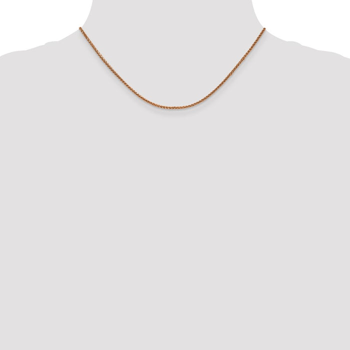 Shop 14K Rose Gold 16-Inch Diamond-Cut Spiga Chain - Stylish & Affordable-4