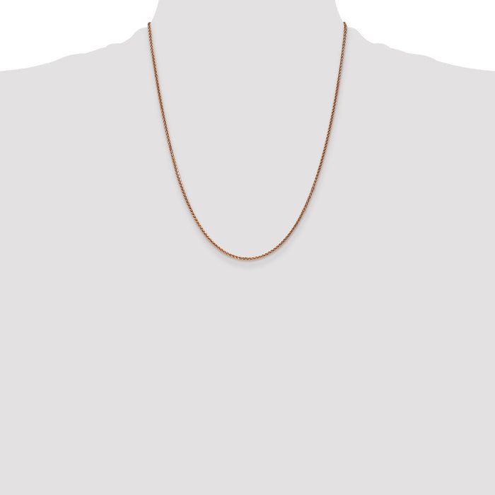Buy Exclusive 22-Inch 14K Rose Gold Diamond-Cut Spiga Chain - Stylish & Affordable-4