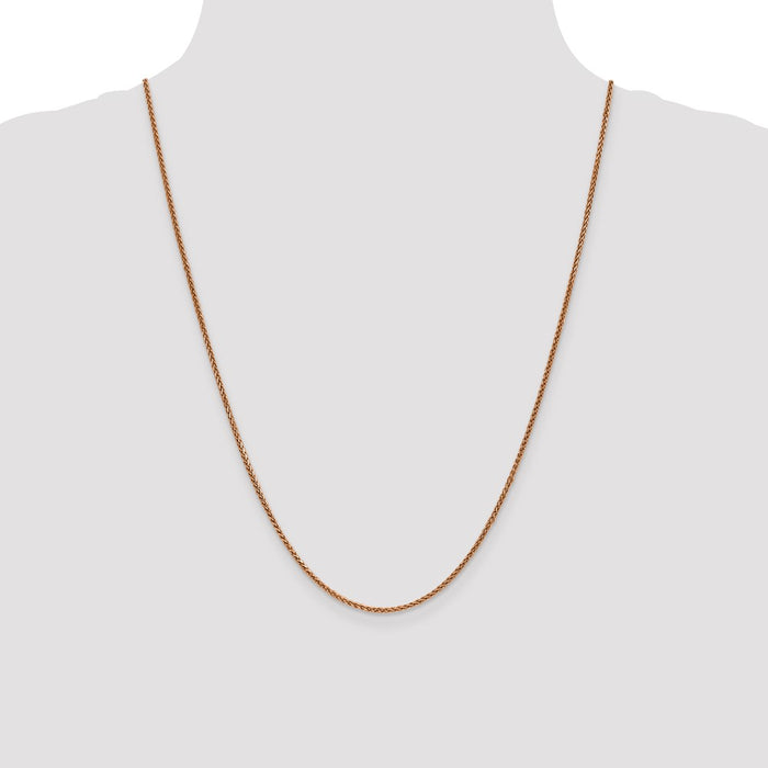 Buy Stylish 24-Inch 14K Rose Gold Diamond-Cut Spiga Chain - 1.7mm Wide-4