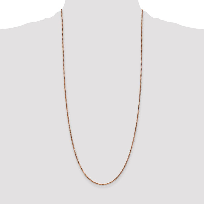 Shop Exclusive 30-Inch 14K Rose Gold 1.7mm Diamond-Cut Spiga Chain - Stylish Value!-4