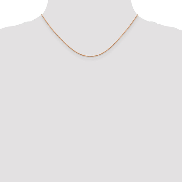 Shop Exclusive 14K Rose Gold 16-Inch Ropa Chain 0.7mm - Stylish & Affordable!-4