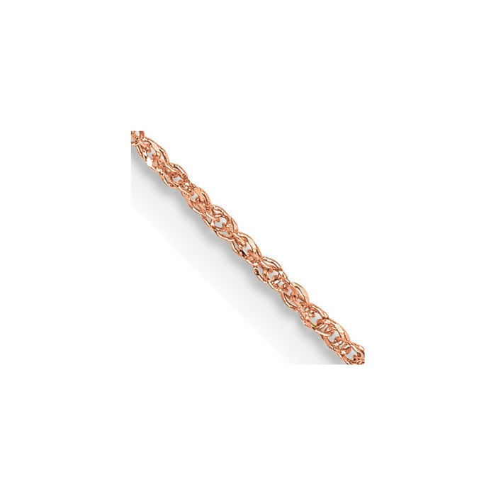 Buy Stylish 14K Rose Gold 24-Inch Ropa Chain, 0.7mm, Luxury Clasp Included-1