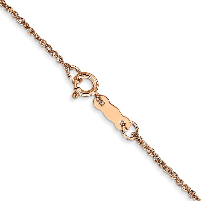 High-quality 14K Rose Gold 20-Inch Ropa Chain - Stylish 1.10mm Design!-3