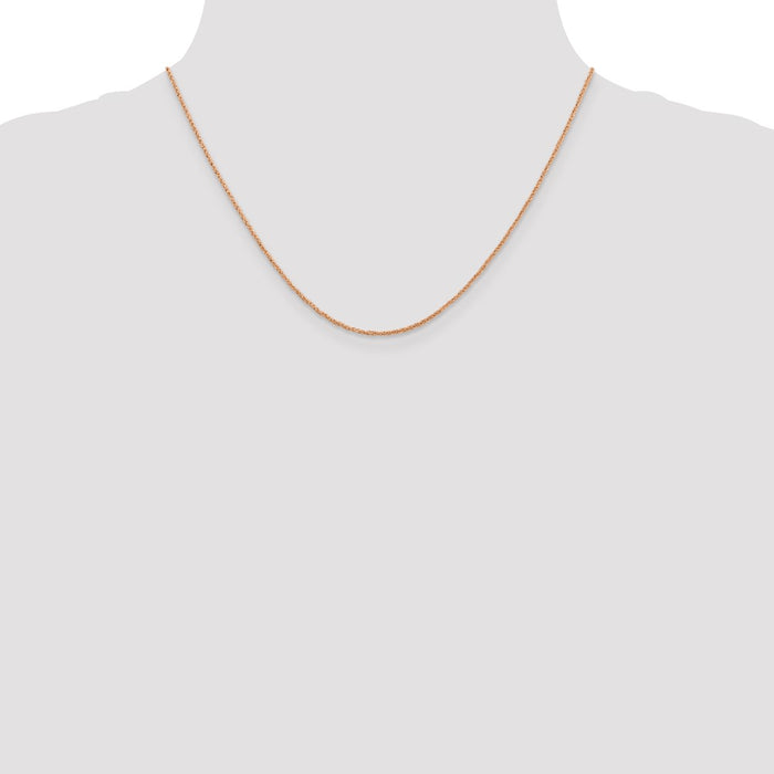 Shop 14K Rose Gold 18-Inch Ropa Chain, 1.10mm - Stylish & Affordable-4