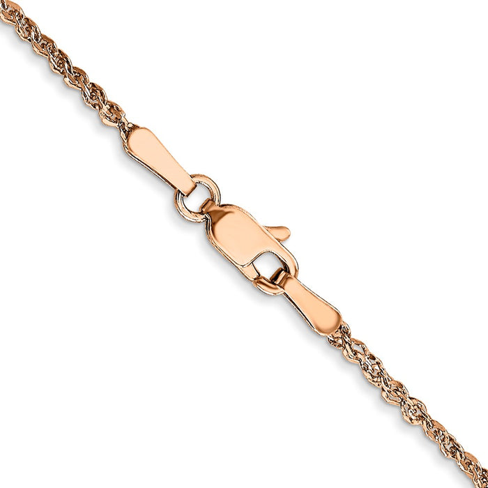 High-Quality 14K Rose Gold 18-Inch Ropa Chain 1.7mm - Stylish & Affordable!-3