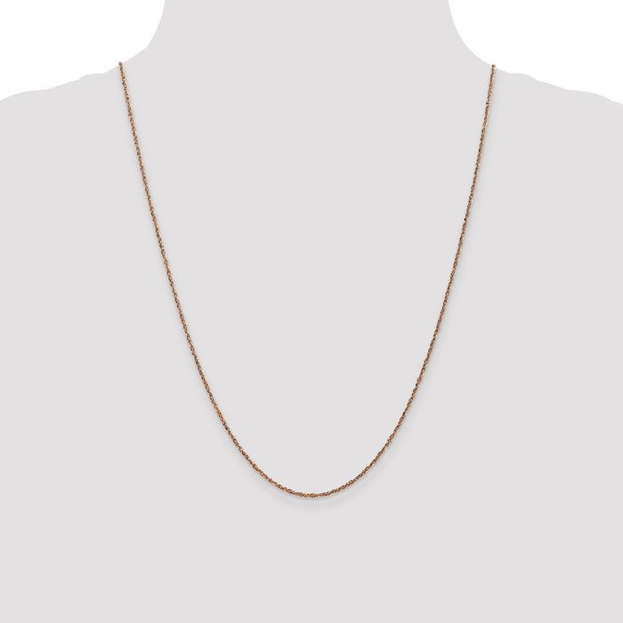 Buy Stylish 14K Rose Gold Ropa Chain - 24-Inch, 1.7mm, Luxury Design-4