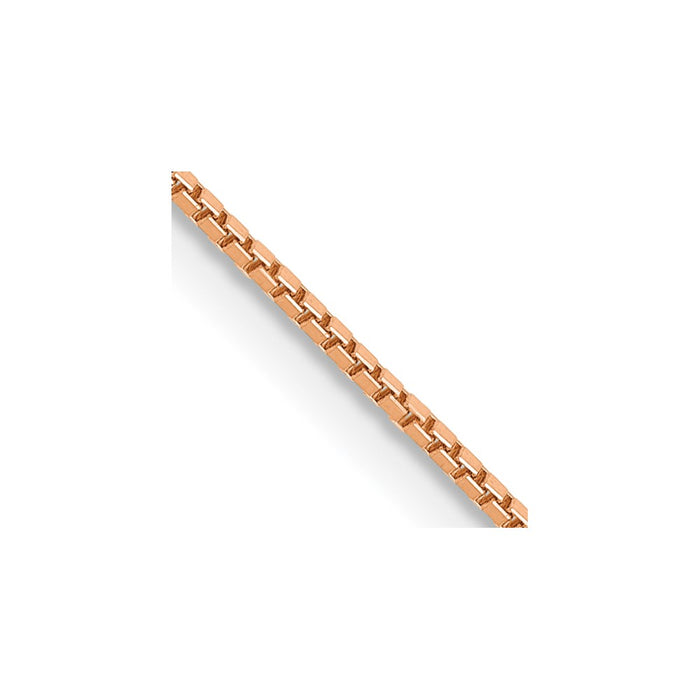 High-Quality 14K Rose Gold 16-Inch .9mm Box Link Chain | Stylish Lobster Clasp-1