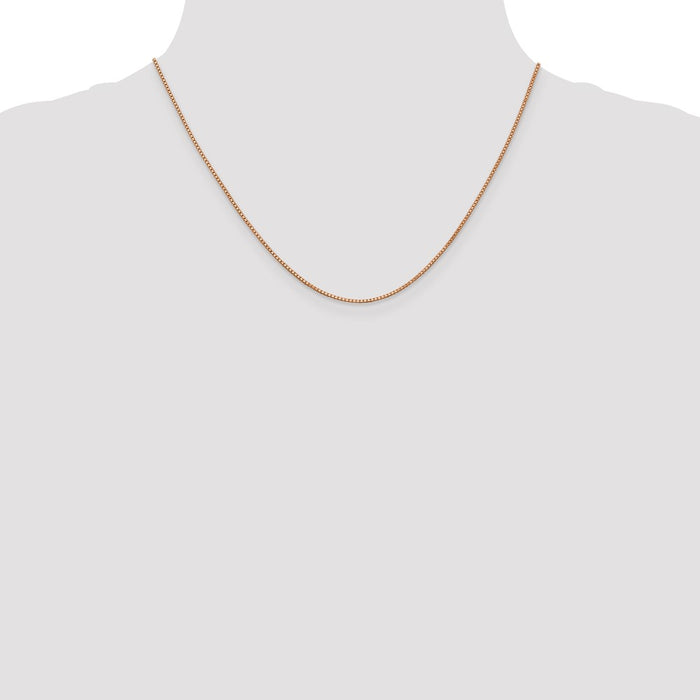 Buy Stylish 14K Rose Gold 18-Inch Box Link Chain - Affordable Luxury Accessory-4