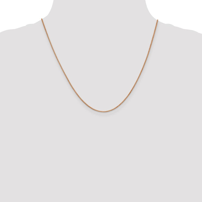 Buy Stylish 14K Rose Gold 20-Inch 1mm Box Link Chain - Affordable Luxury-4