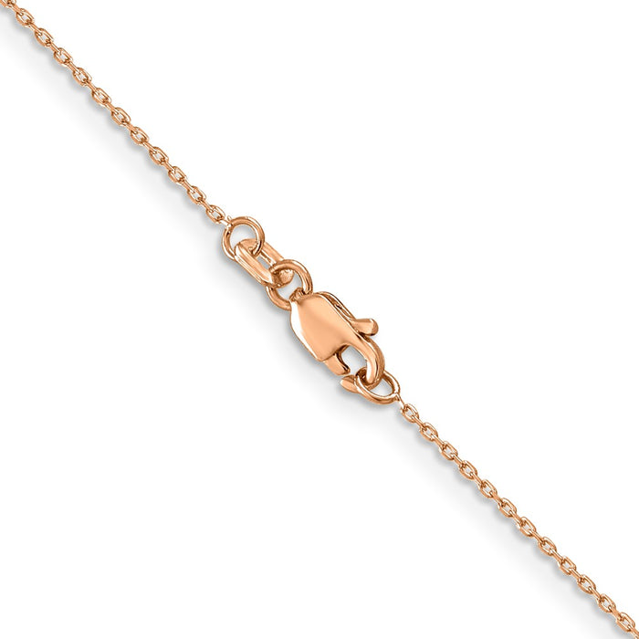 Buy 14K Rose Gold 18-Inch Diamond-Cut Cable Chain, Stylish & Affordable!-3
