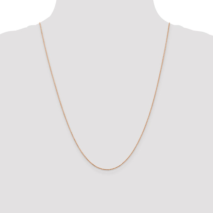 Buy Exclusive 14K Rose Gold 24-Inch Diamond-Cut Chain - Stylish & Affordable-4