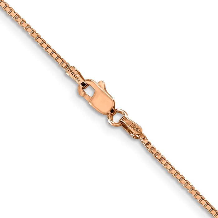 Shop Exclusive 14K Rose Gold 30-Inch Box Link Chain - Stylish 1.10mm Design-3