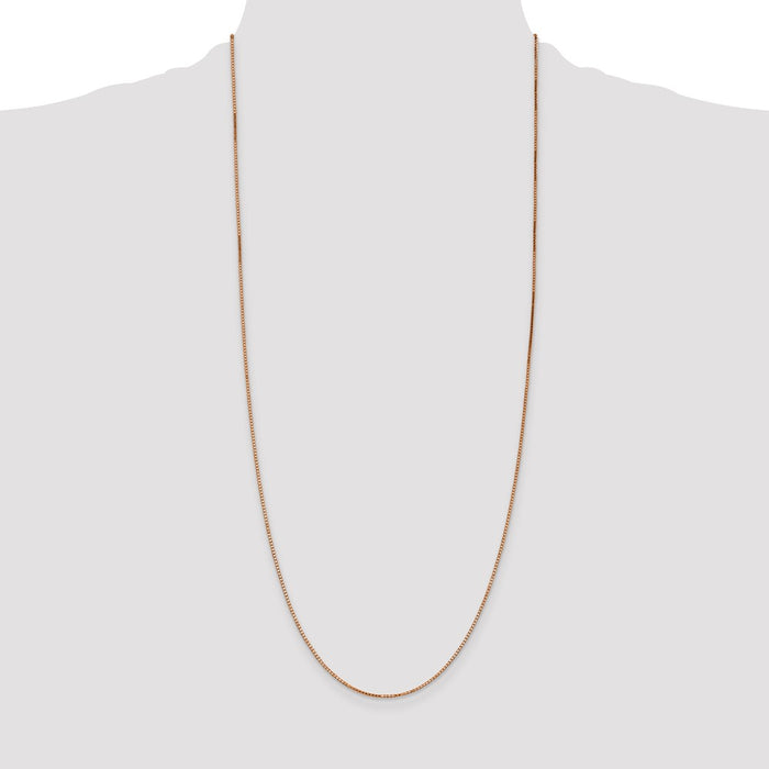 Shop Exclusive 14K Rose Gold 30-Inch Box Link Chain - Stylish 1.10mm Design-4