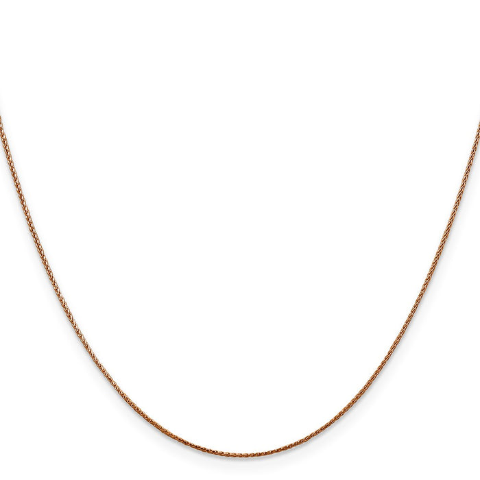 Buy Stylish 14K Rose Gold Diamond-Cut Spiga Chain - 18-Inch, 0.85mm-2
