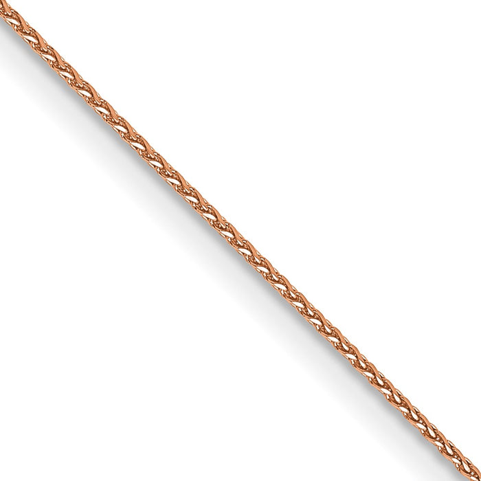 Buy Stylish 14K Rose Gold .85mm Diamond-Cut Spiga Chain - 16-Inch Luxury-1