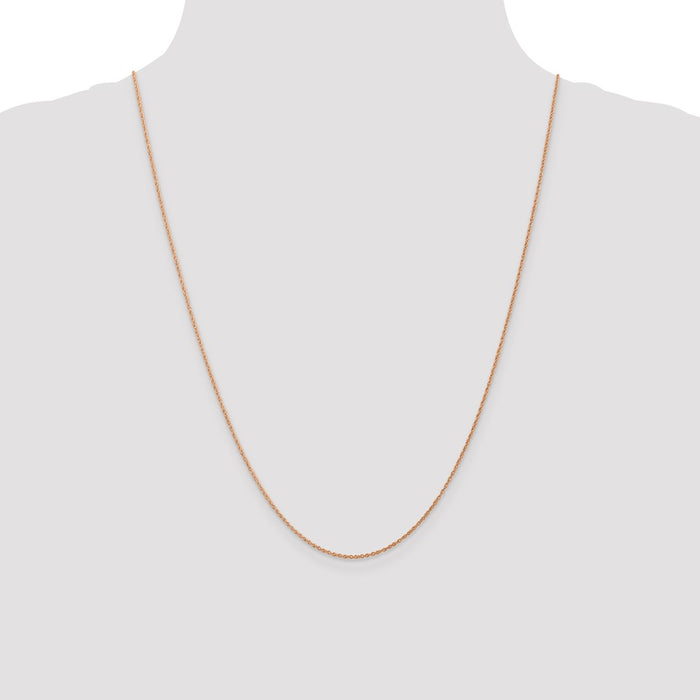 High-Quality 14K Rose Gold Baby Rope Chain 24-Inch, Stylish & Affordable!-4