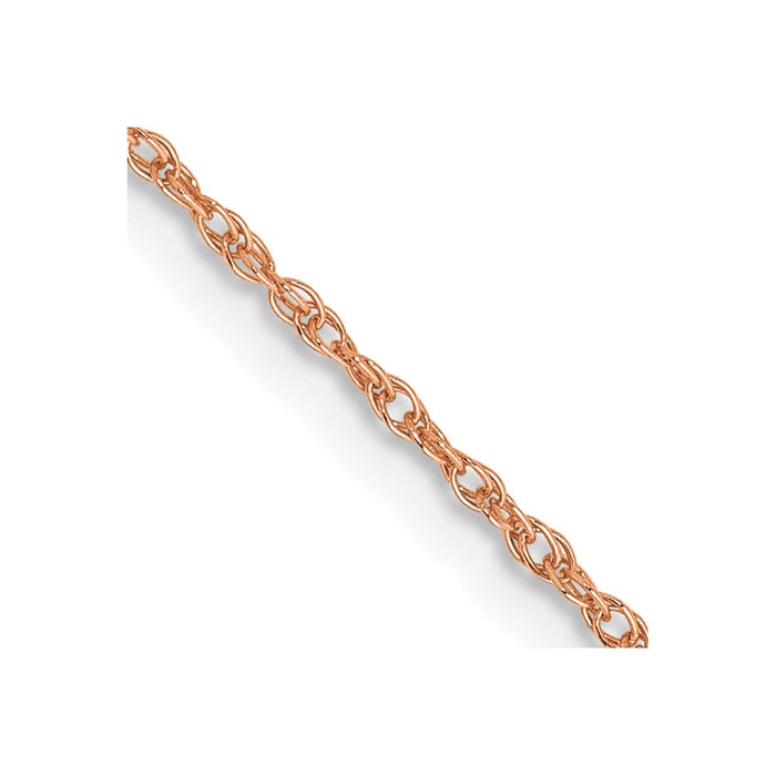 Buy Stylish 14K Rose Gold 20-Inch Baby Rope Chain, 0.8mm - Affordable Luxury-1