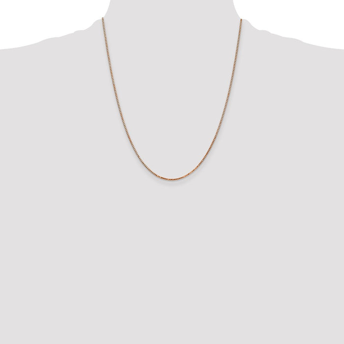 Exclusive 14K Rose Gold 22-Inch Box Link Chain - Stylish & Affordable Luxury-4