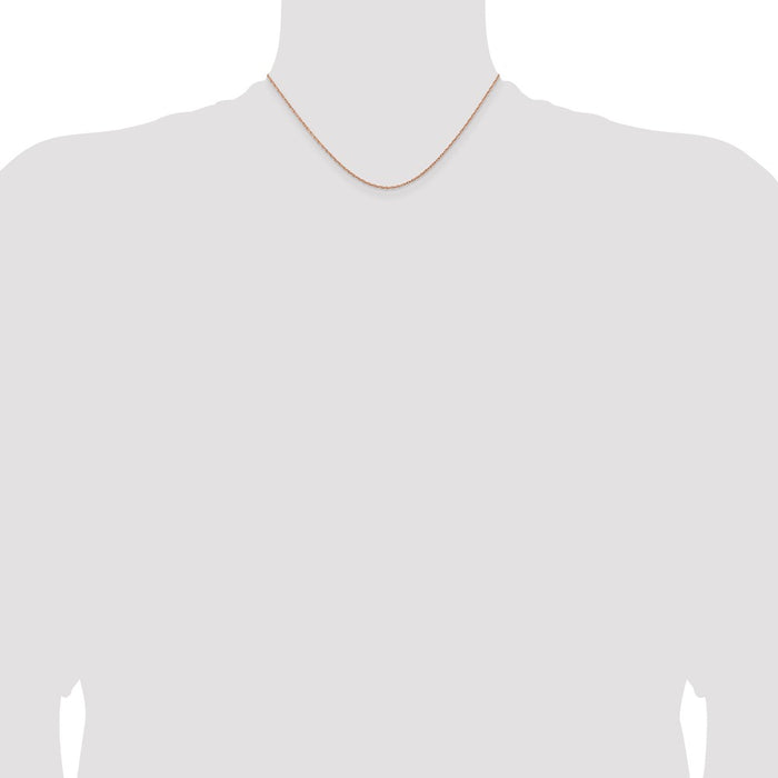 High-Quality 14K Rose Gold 16-Inch Baby Rope Chain - Stylish & Affordable!-4