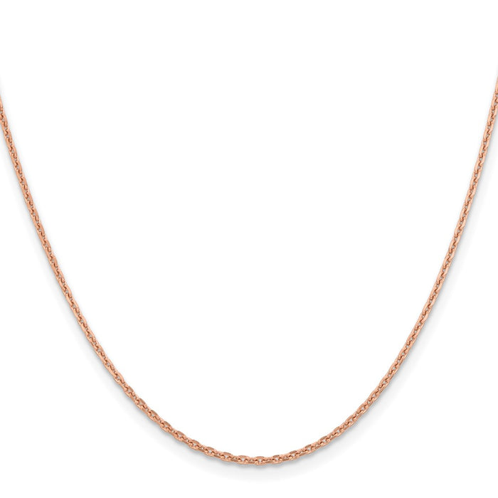 Shop Stylish 14K Rose Gold 24-Inch Diamond-Cut Cable Chain, 1.8mm-2
