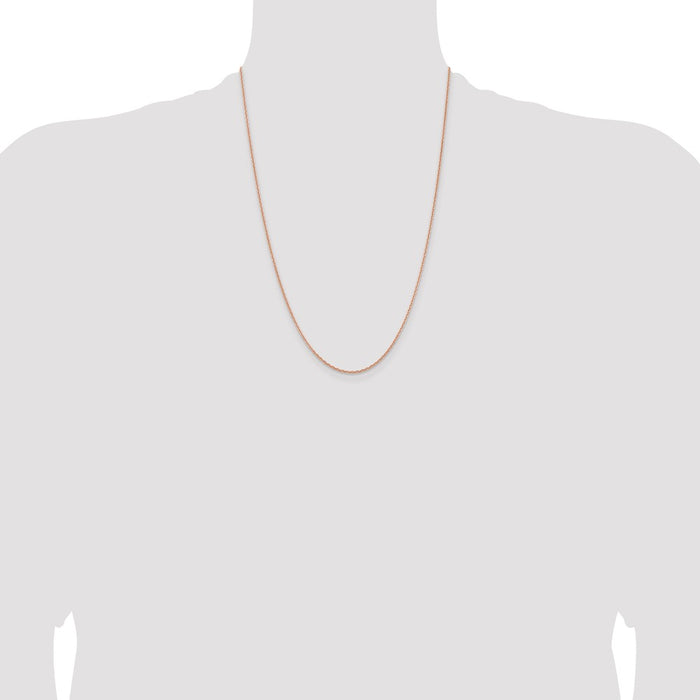 Shop Stylish 14K Rose Gold 24-Inch Diamond-Cut Cable Chain, 1.8mm-4
