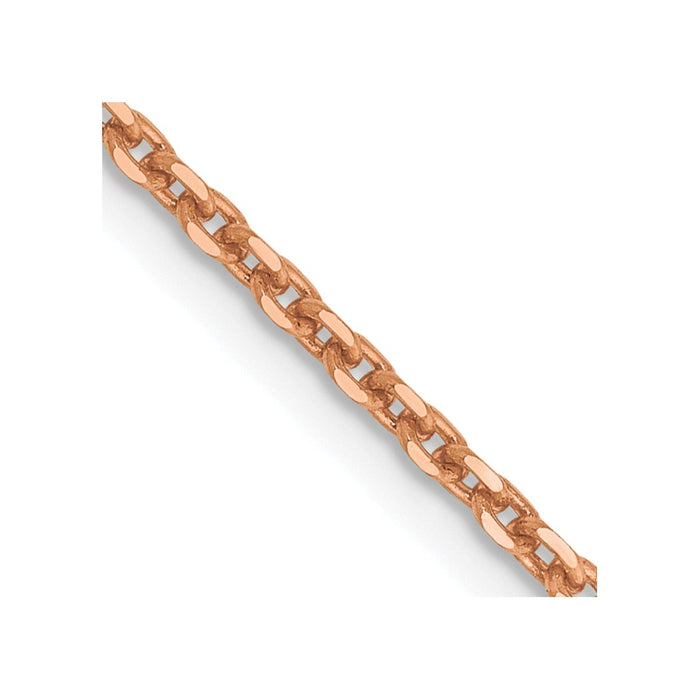 Shop Stylish 14K Rose Gold 24-Inch Diamond-Cut Cable Chain, 1.8mm-1