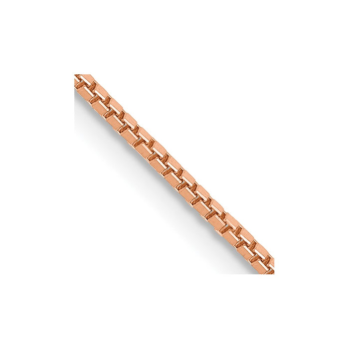 Buy Stylish 14K Rose Gold 18-Inch Box Link Chain - Affordable Luxury Accessory-1