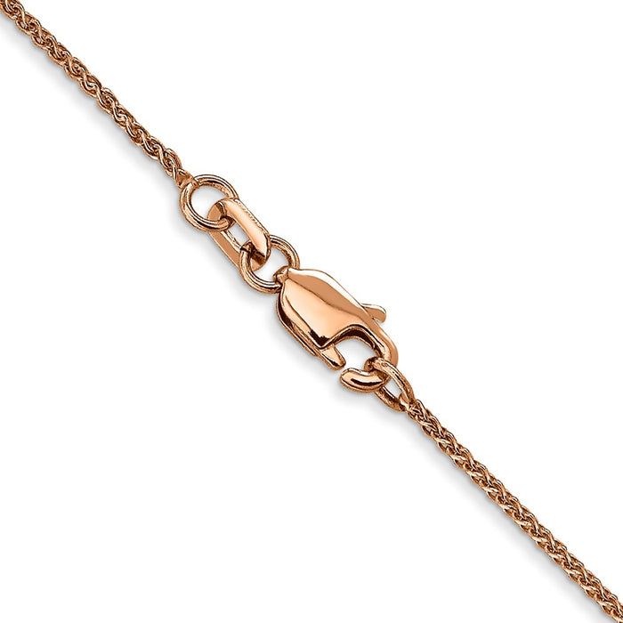 Shop Stylish 14K Rose Gold 20-Inch Diamond-Cut Spiga Chain - 1.05mm-3