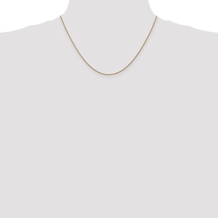 Buy Stylish 14K Rose Gold 18-Inch Diamond-Cut Spiga Chain - 1.05mm Thick-4