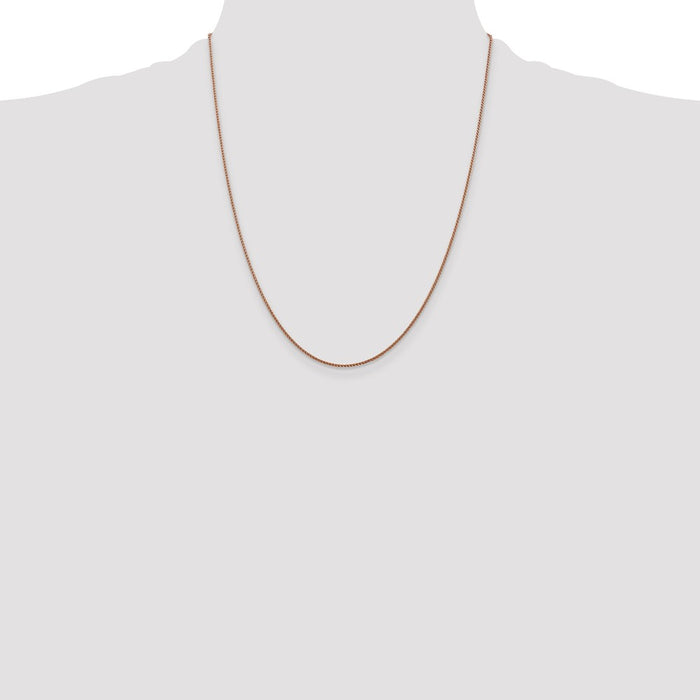 Shop 14K Rose Gold 22-Inch Diamond-Cut Spiga Chain - Stylish & Affordable!-4