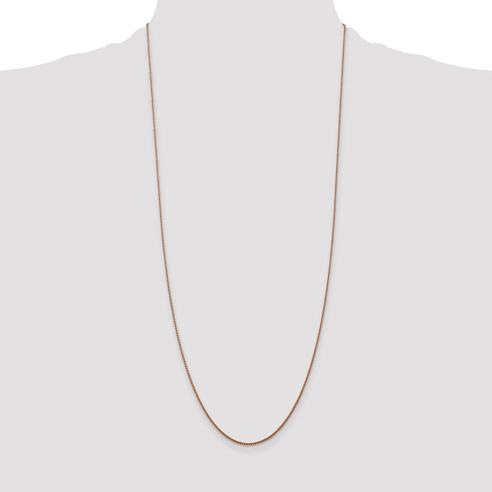 Shop Exclusive 30-Inch 14K Rose Gold Diamond-Cut Spiga Chain - Stylish & Affordable-4