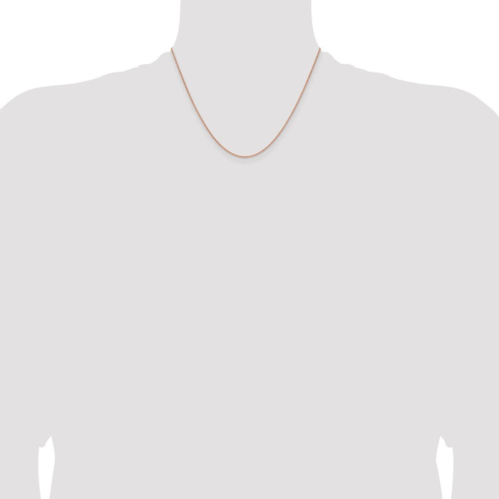 High-Quality 14K Rose Gold Spiga Chain 18-Inch, 1.25mm Width, Stylish Value-4