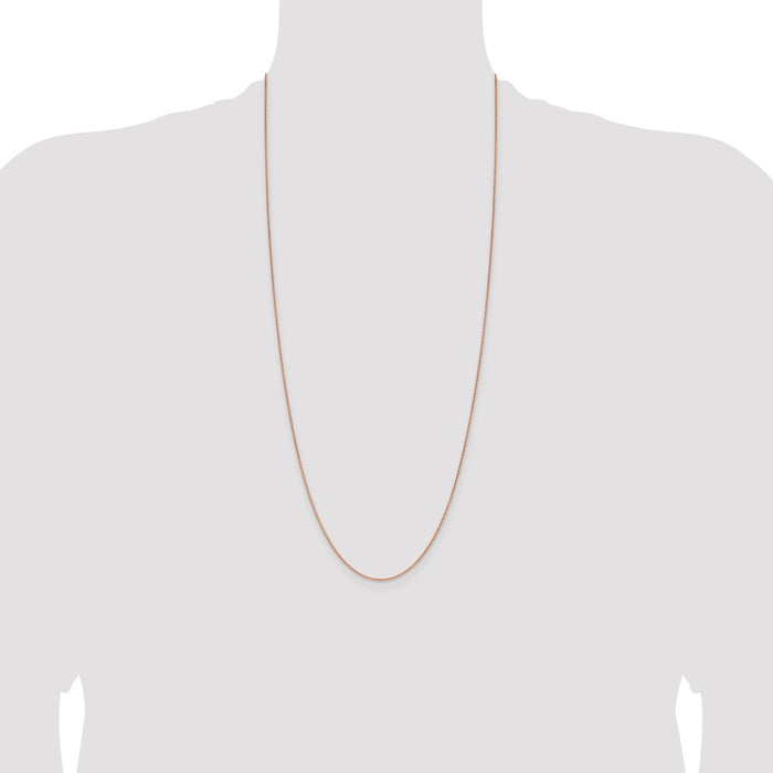 Buy Stylish 30-Inch 14K Rose Gold Spiga Chain - 1.25mm, Lobster Clasp-4
