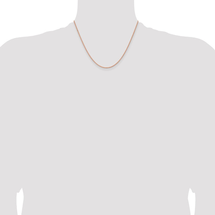 Exclusive 14K Rose Gold 18-Inch Spiga Chain - 1.7mm Solid & Stylish-4