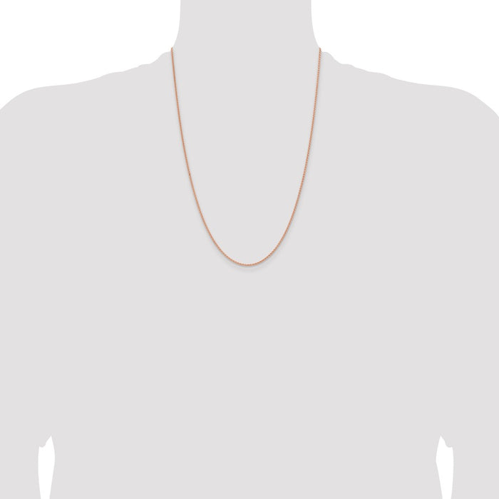 Buy Exclusive 24-Inch 14K Rose Gold Spiga Chain - Stylish 1.7mm Width!-4